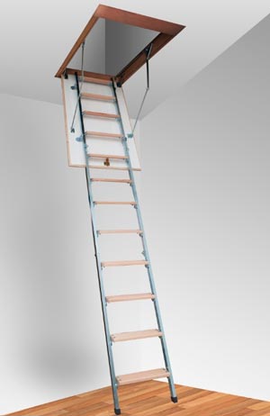 пример металлической чердачной лестницы